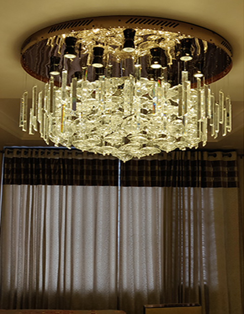 Crystal Glass Blend Chandelier