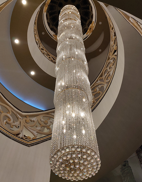 Long Staircase Chandelier