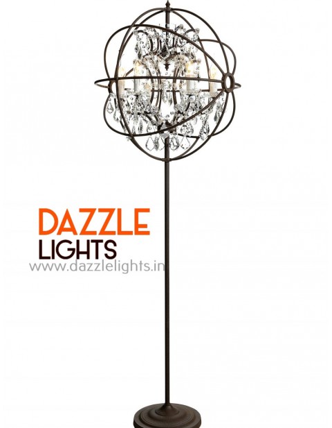 Metal Globe Floor Lamp