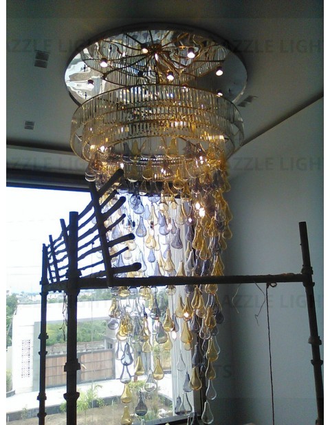 Hand Blown Glass Bespoke Chandelier